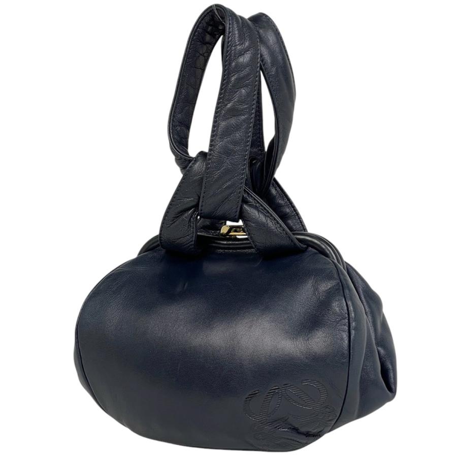 ロエベ LOEWE レザー アナグラム ハンドバッグ ネイビー LOEWE（ロエベ） アナグラム ハンドバッグ 手提げ ハンドバッグ レザー