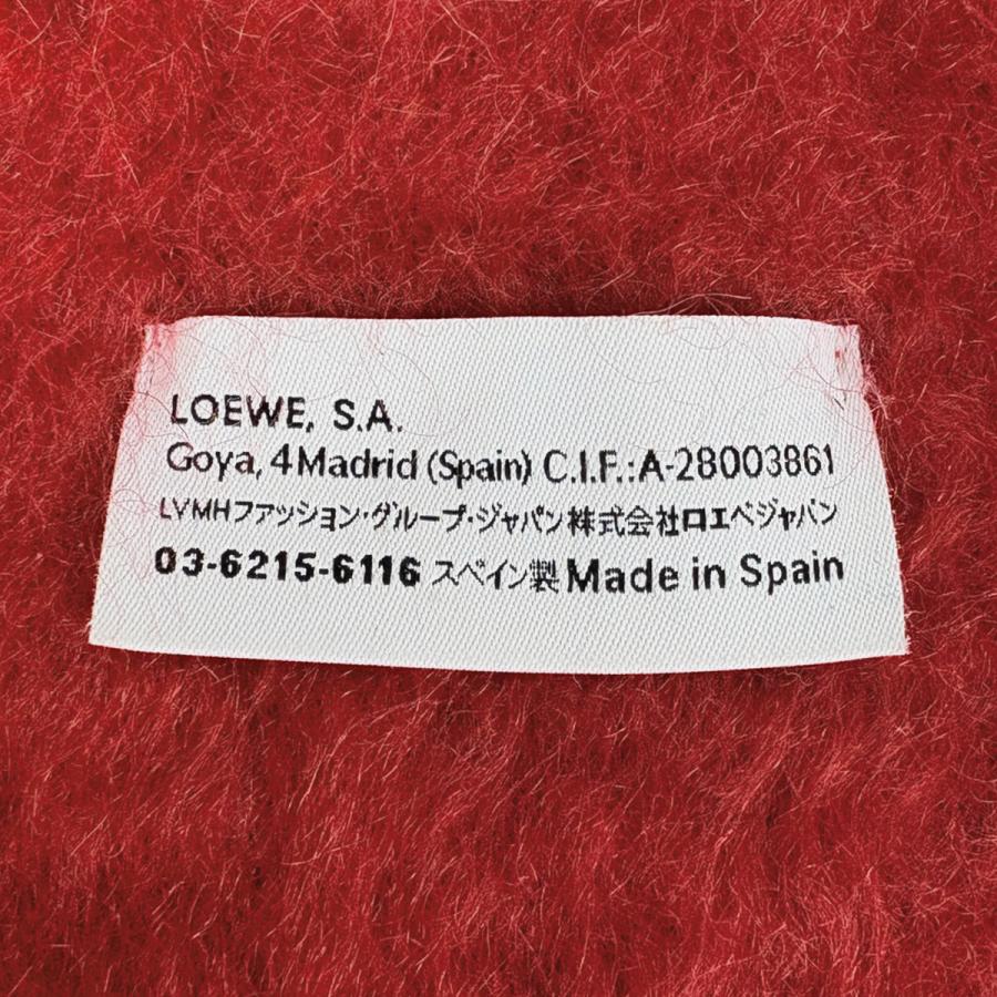 LOEWE（ロエベ） ロゴグラム マフラー モヘア ウール ナイロン レッド