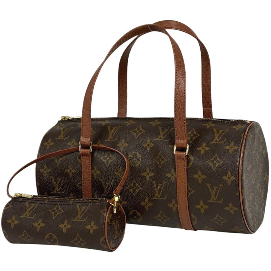 LOUIS VUITTON モノグラム パピヨン30 ハンドバッグ 筒型　中古 LOUIS VUITTON（ルイ・ヴィトン） パピヨン 30 バレルバッグ 筒型 旧型