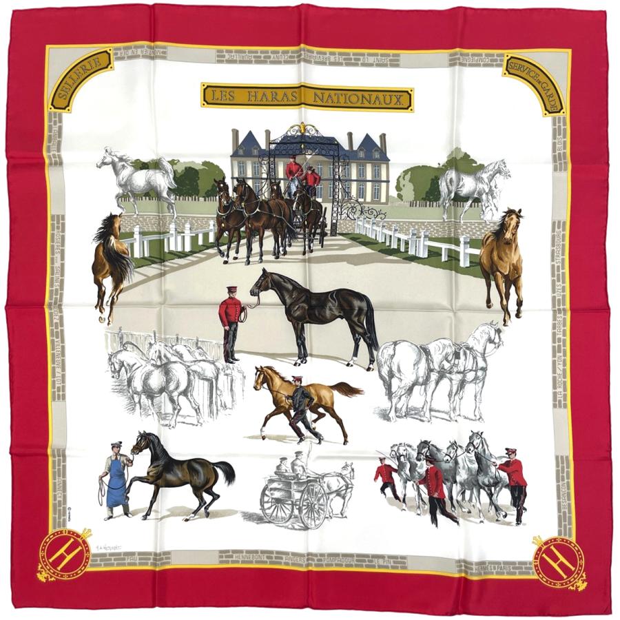 HERMES（エルメス） カレ 90 LES HARAS NATIONAUX 国立種馬飼育場