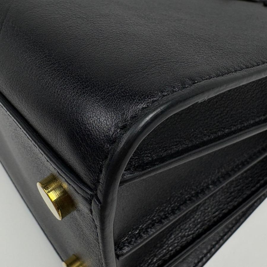 サンローラン SAINT LAURENT サック ド ジュール ハンドバッグ スター パッチワーク ハンドバッグ レザー ブラック 413047 レディース 中古_2