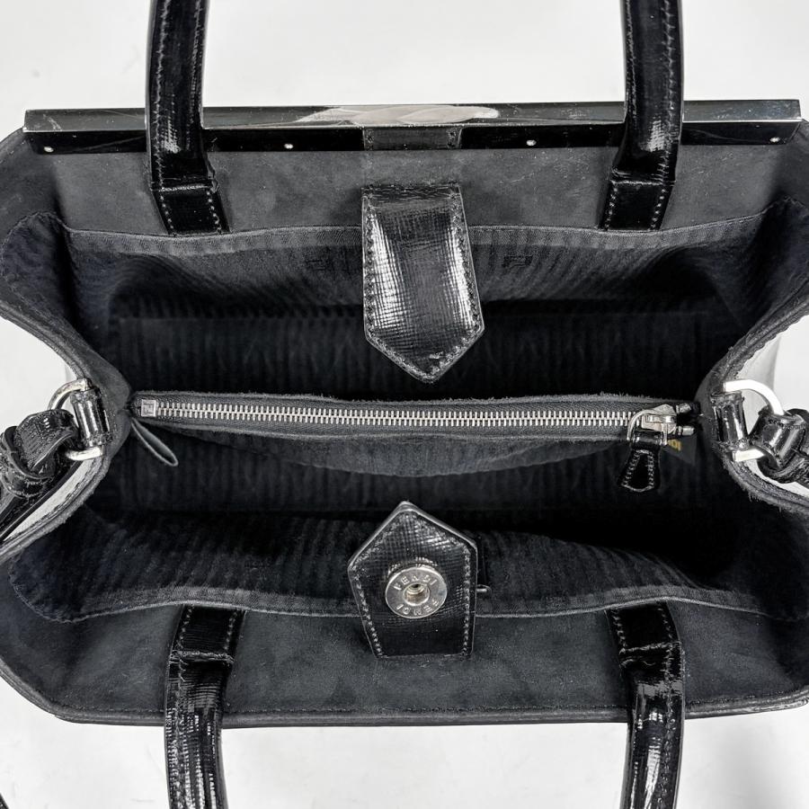 フェンディ FENDI プチトゥージュール 2WAY ショルダーバッグ ハンドバッグ レザー ブラック 8BH253 レディース 中古 在庫一掃_8