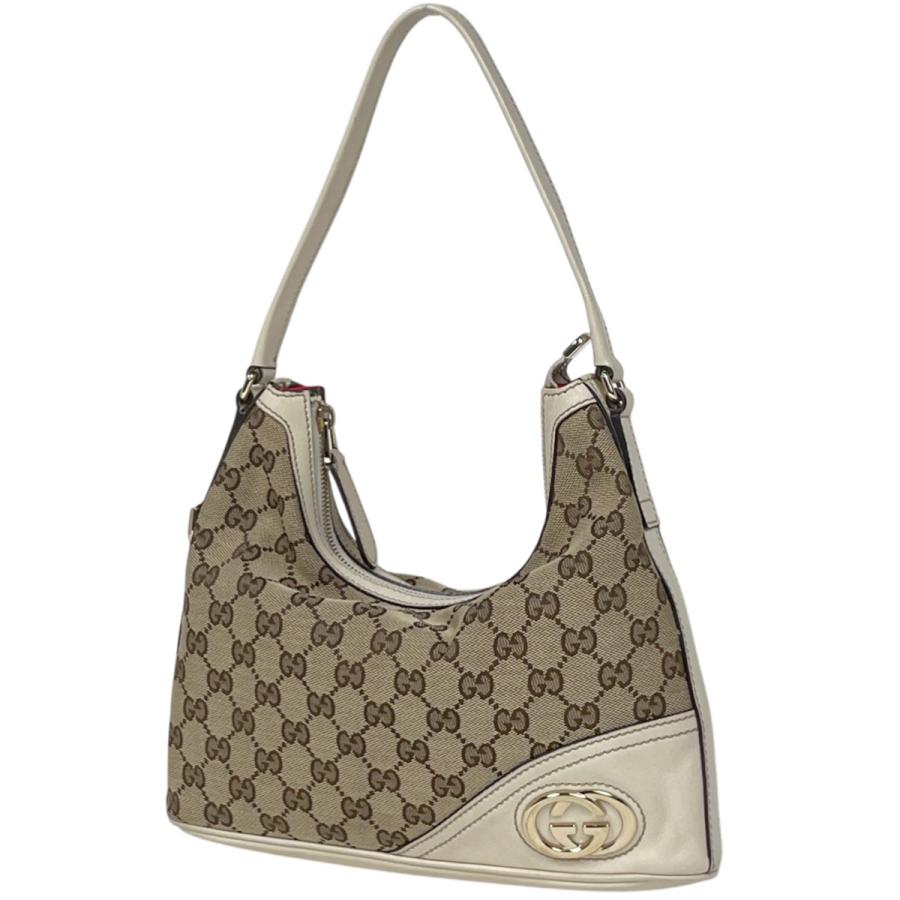 GUCCI グッチ GGキャンバス ハンドバッグ ワンショルダー ベージュ GUCCI（グッチ） GUCCI GG柄 ショルダーバッグ GGロゴ ワンショルダー