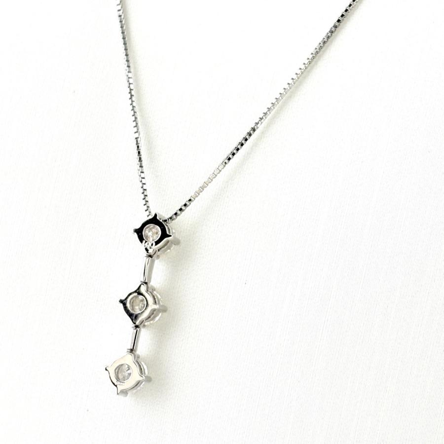 メレダイヤ デザインネックレス プラチナ ペンダント ネックレス Pt900 Pt850 ダイヤモンド レディース 中古_2