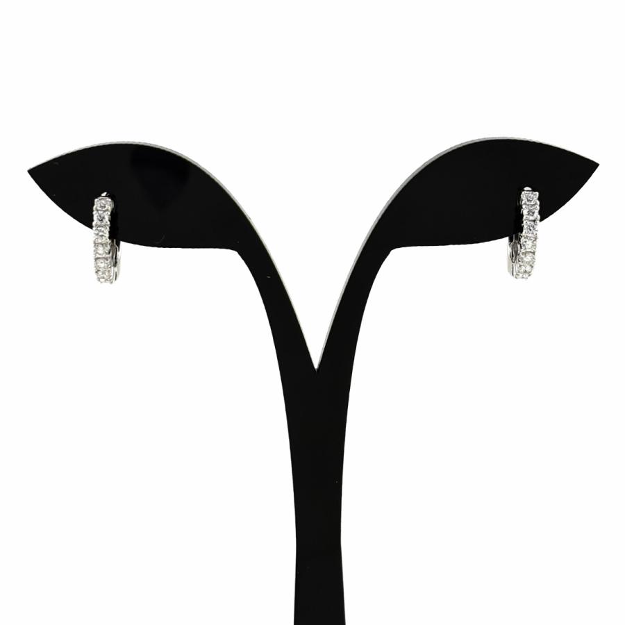 メレダイヤ デザインピアス プラチナ フープ ピアス Pt900