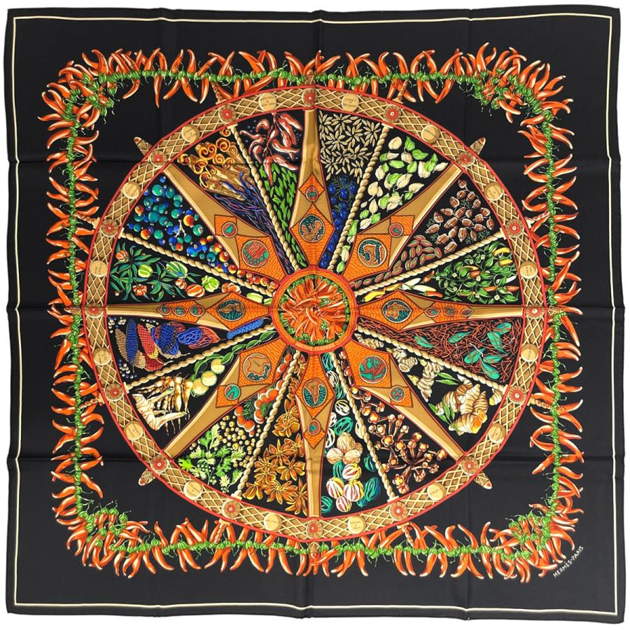 HERMES（エルメス） カレ 90 AUX PAY DES EPICE スパイスの土地で