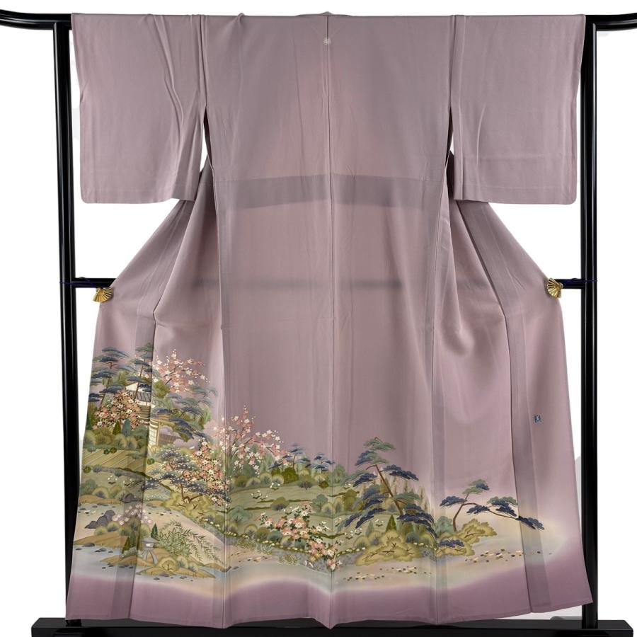 色留袖】美品 未使用 一つ紋 落款あり 身丈153cm 卒業式・入学
