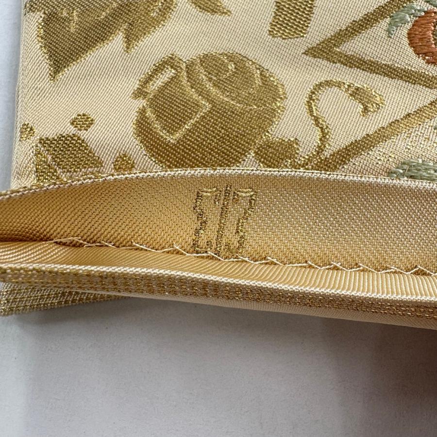 美品 袋帯 秀品 川島織物 落款あり 関西仕立て 菊唐草 宝尽くし 唐織