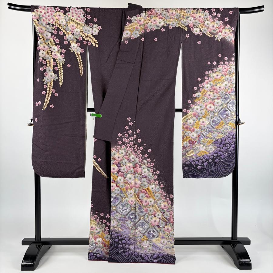 振袖 金彩 銀通し 紋意匠 桜 身丈176cm トールサイズ HKT057 