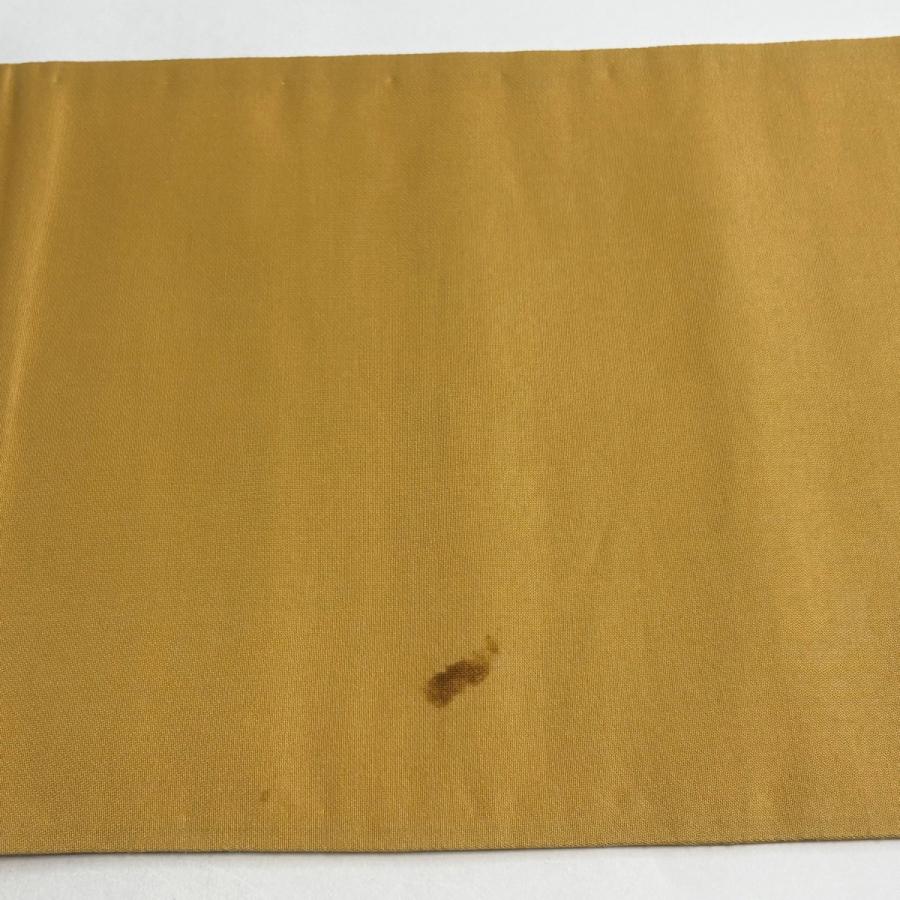 袋帯 秀品 黄金の世界 華文 草花 金糸 箔 金色 六通 正絹 中古