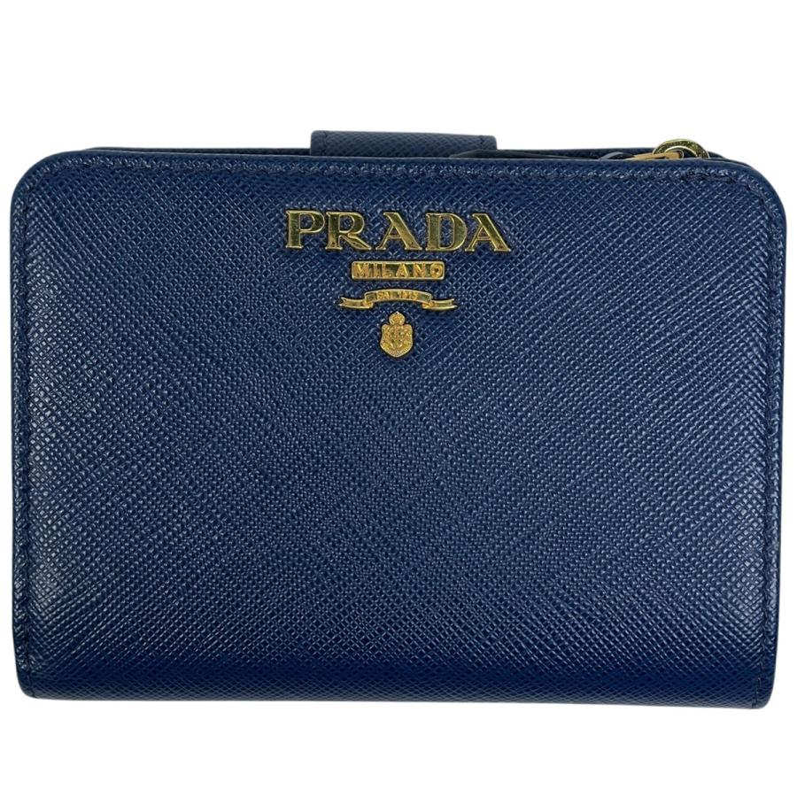 PRADA（プラダ） ロゴ 二つ折り 財布 札入れ 小銭入れ 二つ折り財布