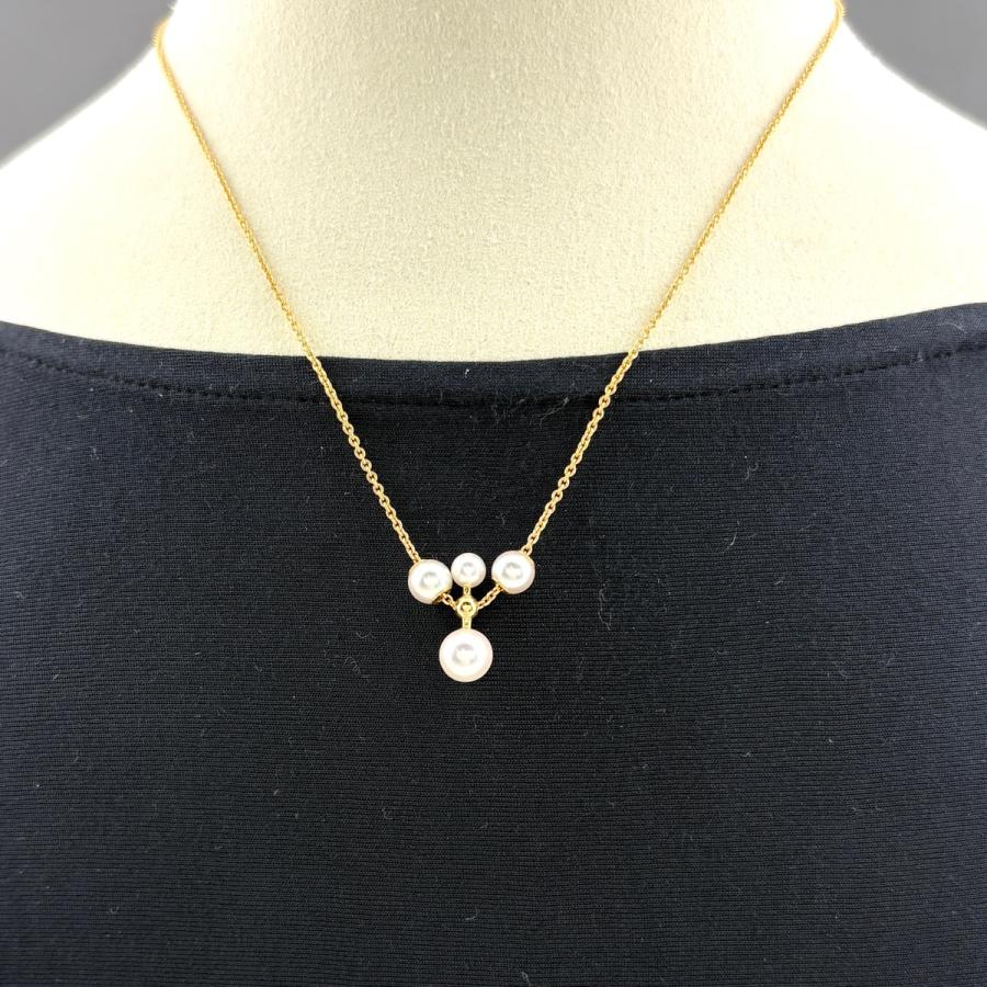 MIKIMOTO（ミキモト） パール デザインネックレス YG イエローゴールド 