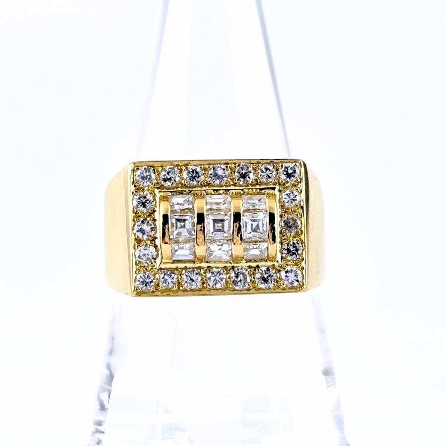 メレダイヤ デザインリング YG イエローゴールド 指輪 リング 20.5号