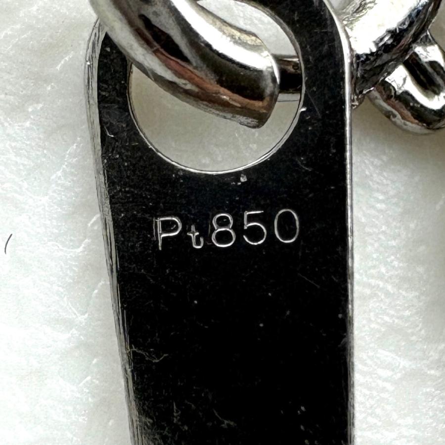ピンクサファイア デザインネックレス プラチナ メレダイヤ ペンダント ネックレス Pt900 Pt850 ピンクサファイア レディース 中古_4