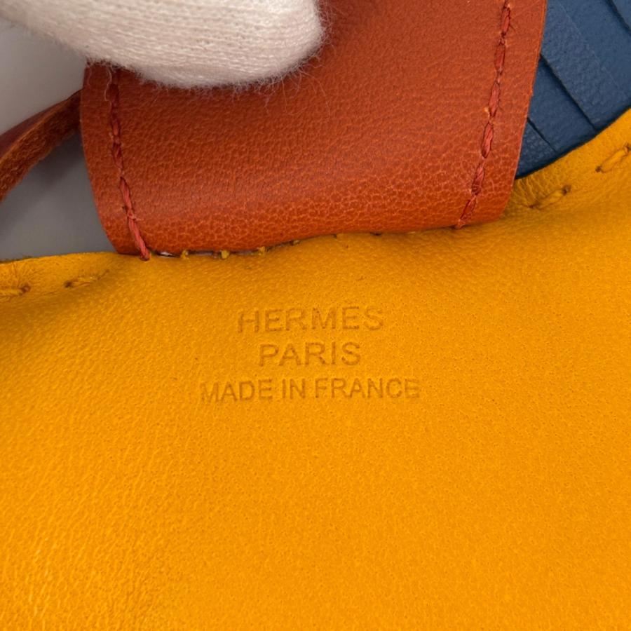 HERMES（エルメス） ロデオMM バッグチャーム レザー イエロー