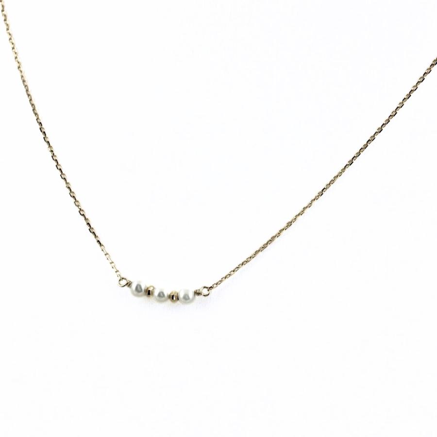 ete パールネックレス　K10イエローゴールド エテ ete パール デザインネックレス YG イエローゴールド ペンダント