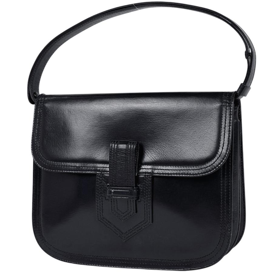 美品 イヴサンローラン ショルダーバッグ 2way レザー ブラック 肩掛け Yves Saint Laurent（イヴ・サンローラン） ワンショルダー バッグ