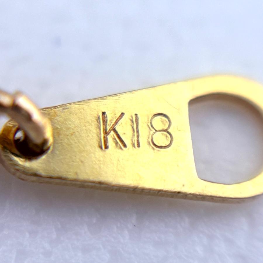 メレダイヤ デザインネックレス YG イエローゴールド ペンダント ネックレス K18 ダイヤモンド レディース 中古