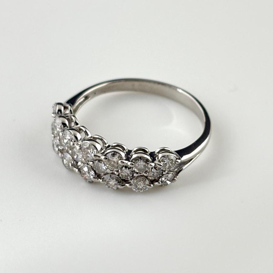 メレダイヤ デザインリング プラチナ 指輪 リング 12号 Pt900 ダイヤモンド レディース 中古_1