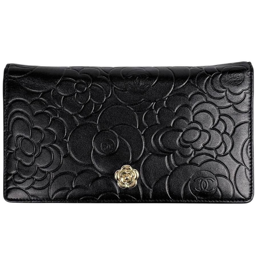 CHANEL（シャネル） カメリア 二つ折り 長財布 ココマーク 長財布 