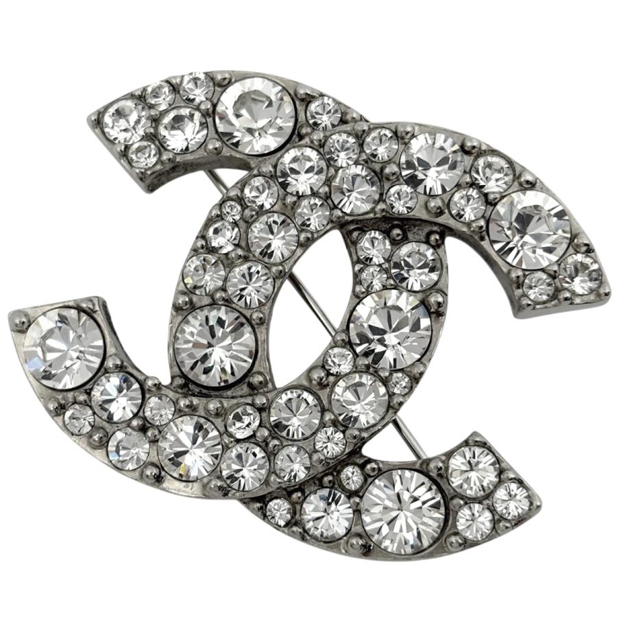 CHANEL（シャネル） ココマーク ラインストーン ブローチ メタル