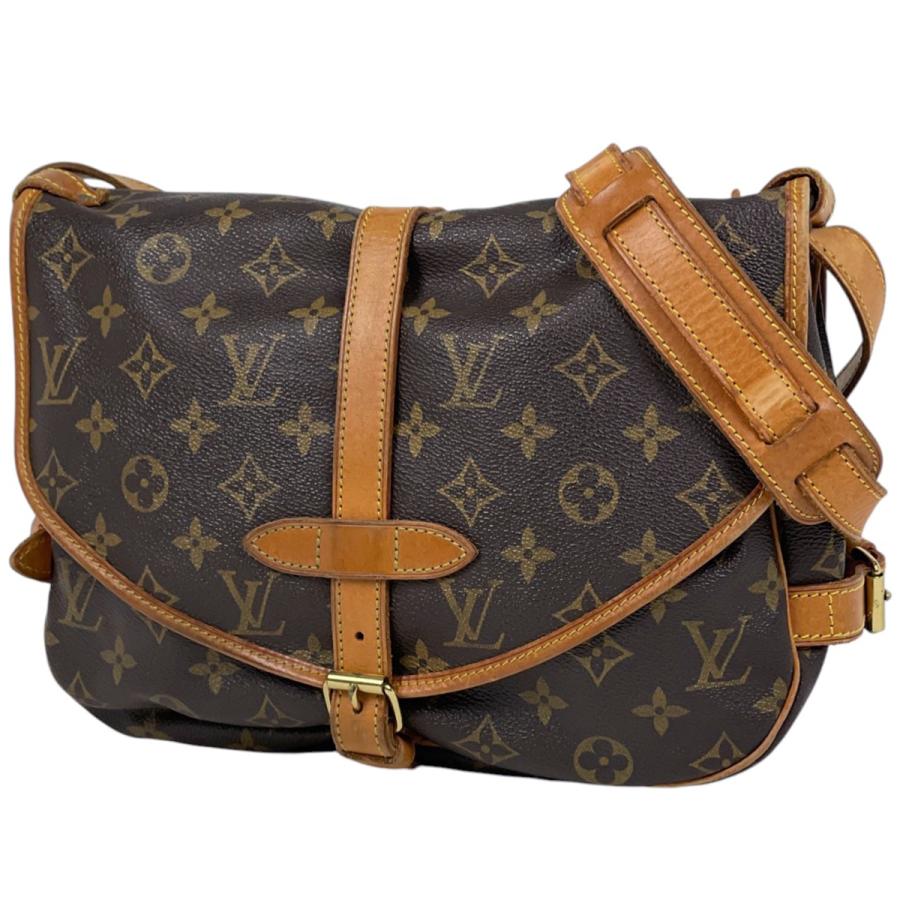 ルイヴィトン　モノグラム　ソミュール30　ショルダーバッグ　ブラウン　ななめ掛け LOUIS VUITTON（ルイ・ヴィトン） ソミュール30 斜め掛け ショルダー