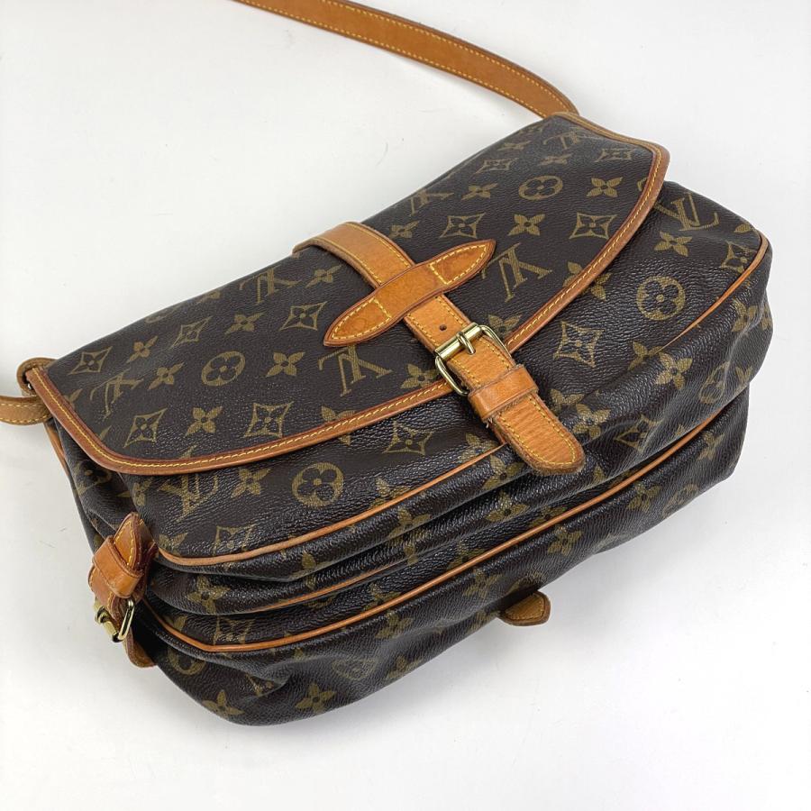 ルイヴィトン　モノグラム　ソミュール30　ショルダーバッグ　ブラウン　ななめ掛け LOUIS VUITTON（ルイ・ヴィトン） ソミュール30 斜め掛け ショルダー