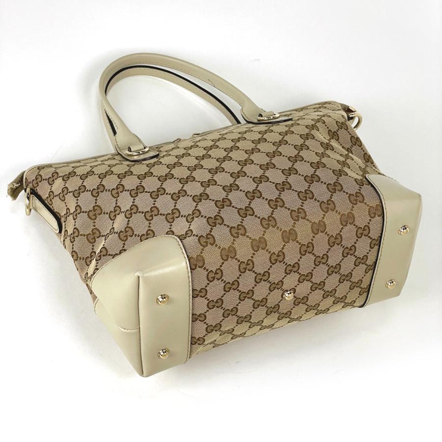 GUCCI（グッチ） ハートビット トートバッグ GGキャンバス ベージュ