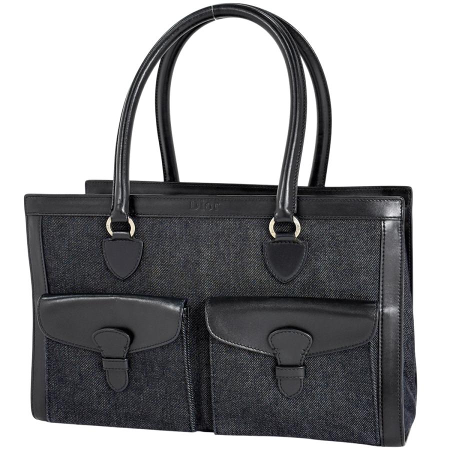 希少✨オールドディオール ショルダー ハンドバッグ トロッター ブラック Christian Dior（クリスチャン・ディオール） ロゴ ハンドバッグ