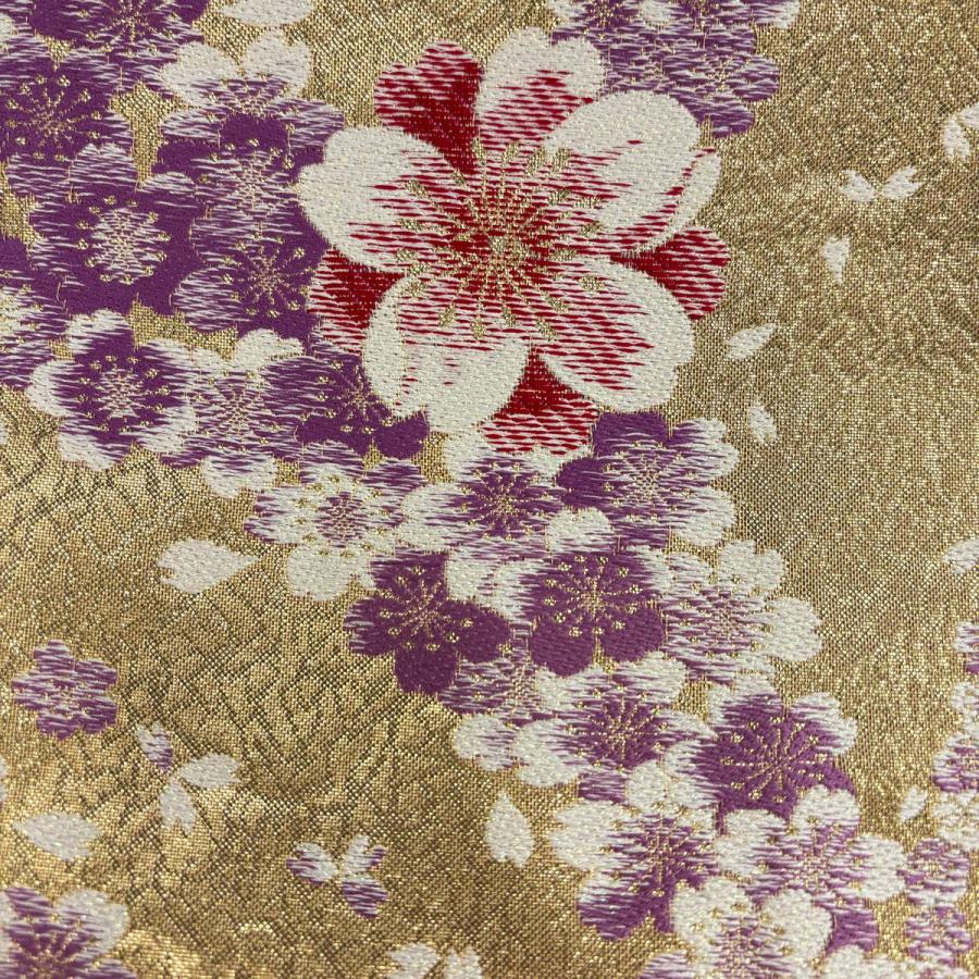 美品 振袖 身丈168.5cm 裄丈70cm L 袷 袋帯フルセット 鼓 草花 金彩 箔 