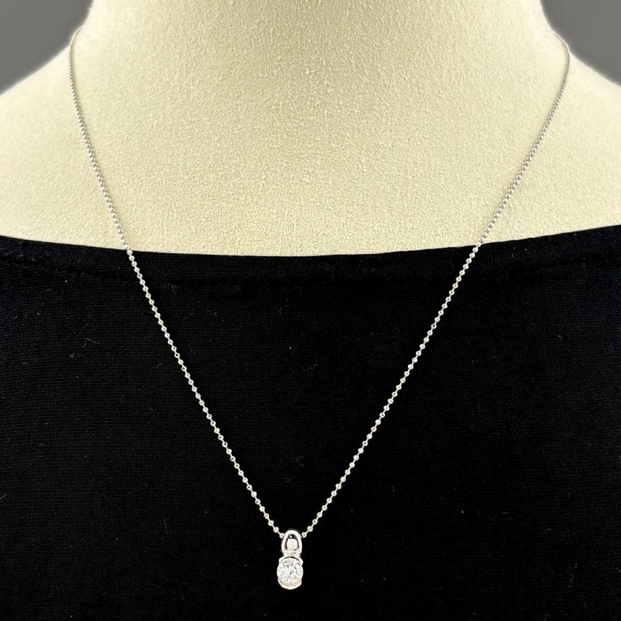 ダイヤモンド デザインネックレス プラチナ ペンダント ネックレス Pt900 Pt850 ダイヤモンド レディース 中古