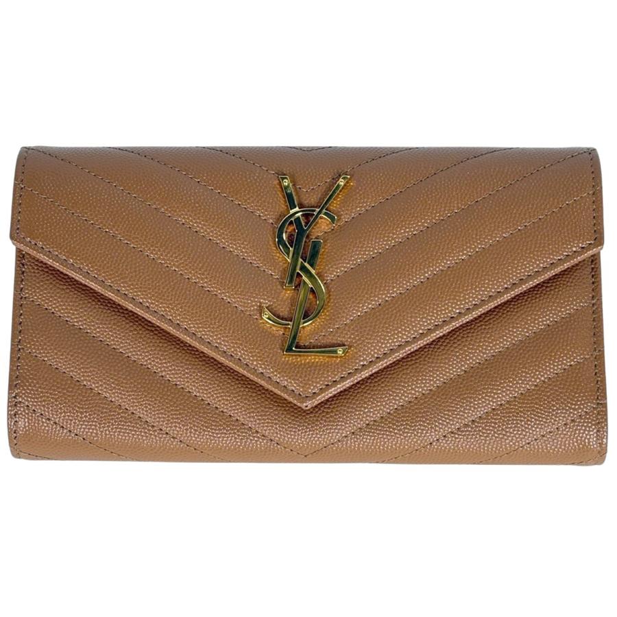SAINT LAURENT/ホック式長財布/372264/ABランク/63【中古】 SAINT LAURENT - SAINT LAURENT/ホック式長財布/372264/ABランク/63