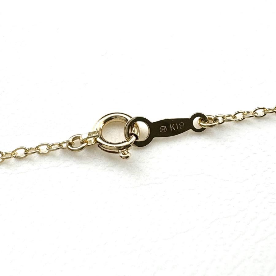 ミキモト MIKIMOTO パール デザインネックレス YG イエローゴールド ペンダント 真珠 ネックレス K18 パール レディース 中古
