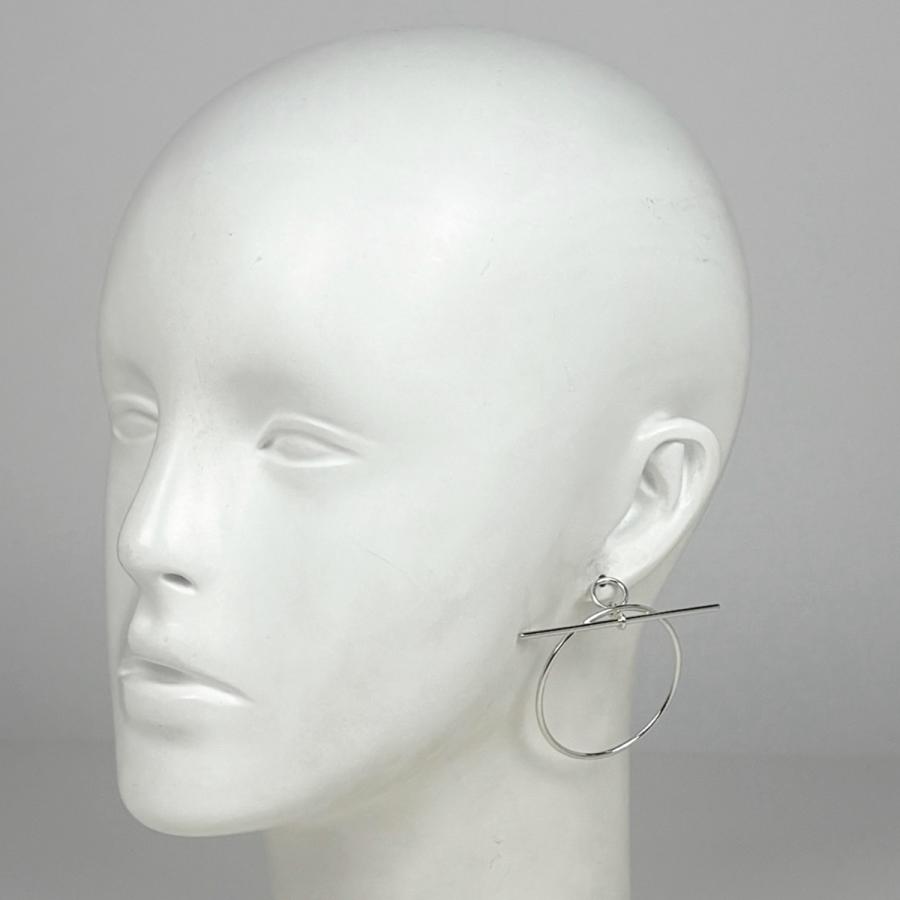 HERMES（エルメス） ループMM フープ ピアス シルバー925
