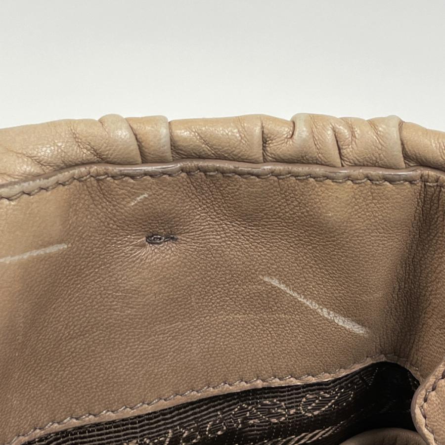 PRADA（プラダ） ロゴ ハンドバッグ 2WAY ショルダーバッグ ギャザー 