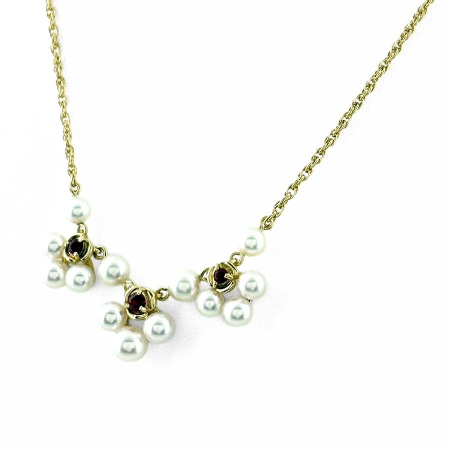 MIKIMOTO（ミキモト） ルビー デザインネックレス YG イエローゴールド