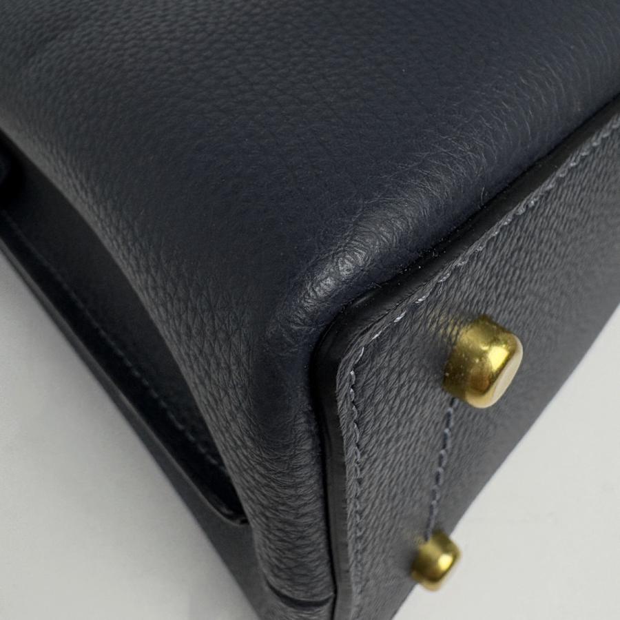 コーチ COACH ウィロウ バケット バッグ カラーブロック ショルダーバッグ レザー ネイビー C3766 レディース 中古_2