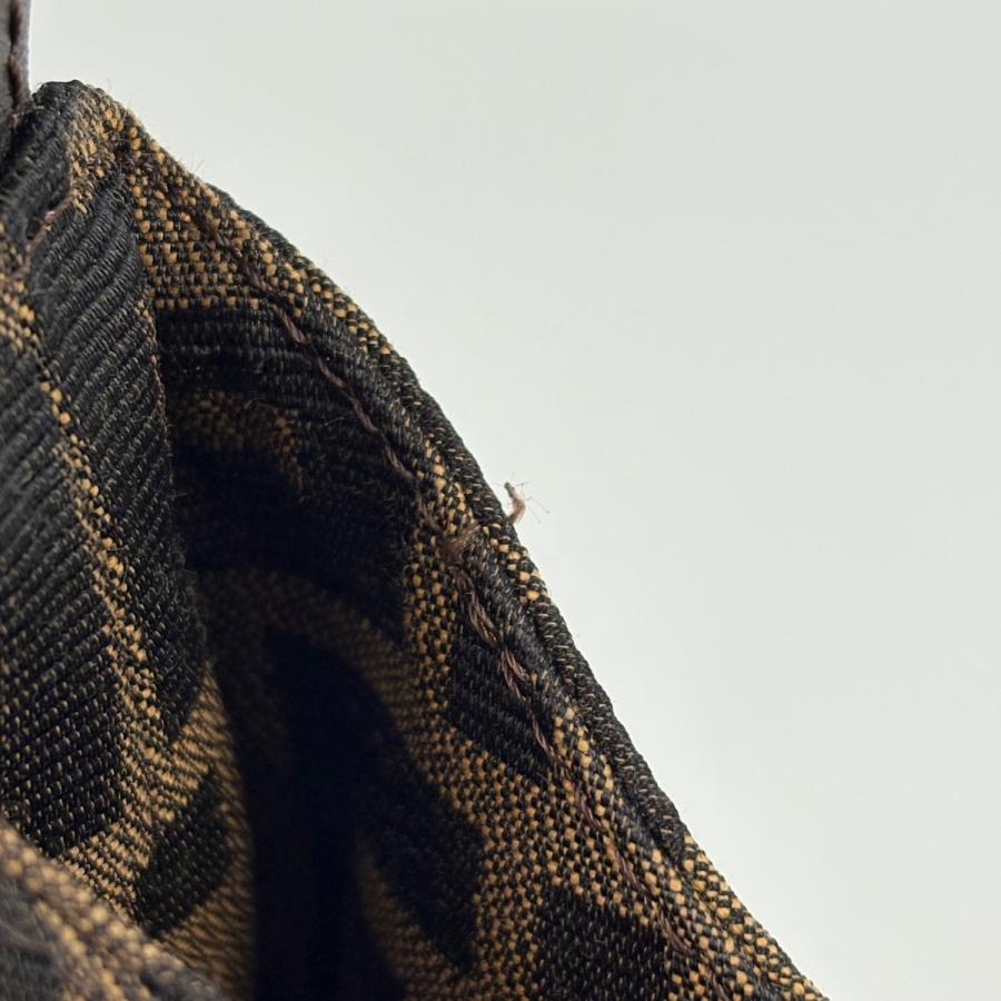 フェンディ FENDI ズッカ柄 ショルダーバッグ ハンドバッグ ワンショルダー ショルダーバッグ キャンバス ブラウン レディース 中古