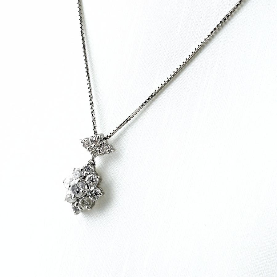 メレダイヤ デザインネックレス プラチナ ペンダント ネックレス Pt850 