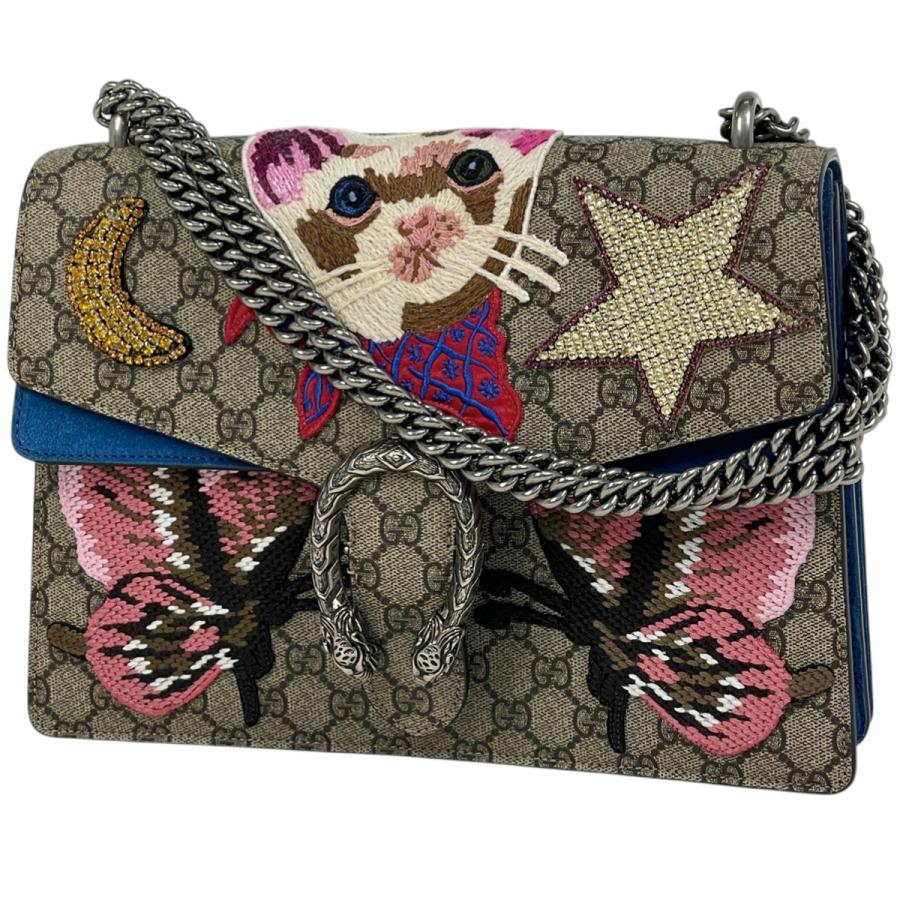 GUCCI（グッチ） ディオニュソス チェーン キャット Wフラップ GG柄