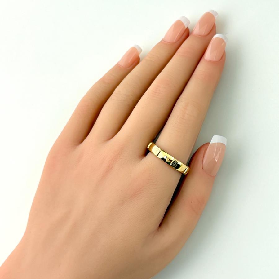 ハリーウィンストン HARRY WINSTON HWロゴ・バンドリング YG イエロー