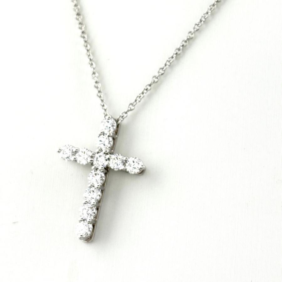 極美品 TIFFANY ティファニー ネックレス 十字架 クロス 小ぶり925 TIFFANY&Co.（ティファニー） スモール クロス ネックレス プラチナ