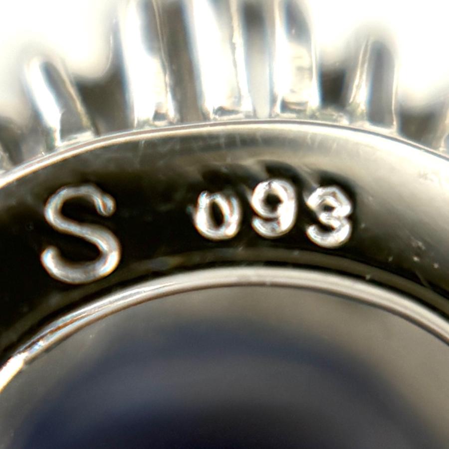 サファイア デザインネックレス プラチナ ペンダント メレダイヤ ネックレス Pt900 Pt850 サファイア レディース 中古