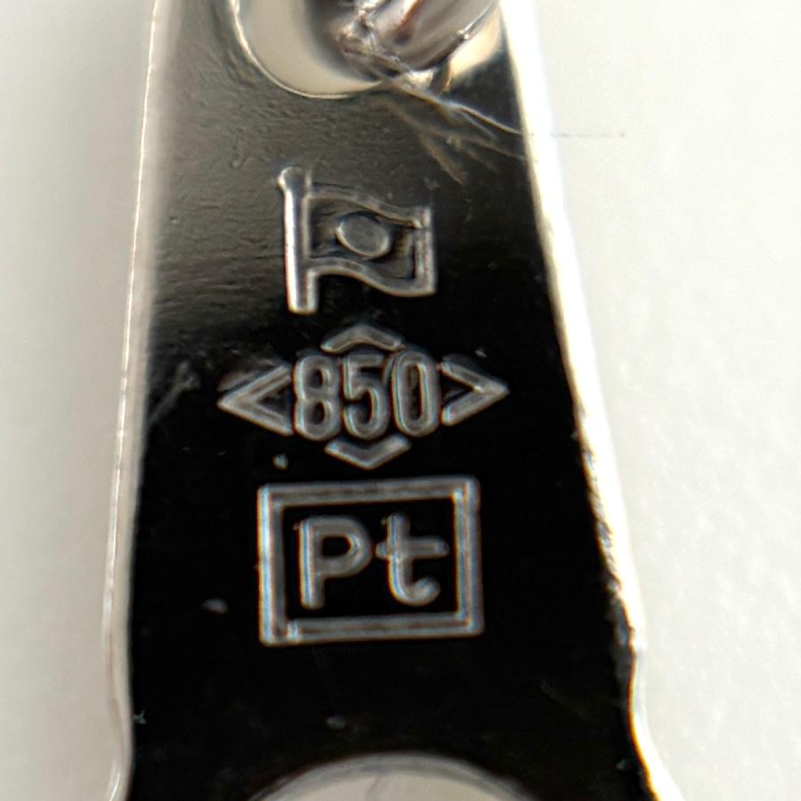 サファイア デザインネックレス プラチナ ペンダント メレダイヤ ネックレス Pt900 Pt850 サファイア レディース 中古
