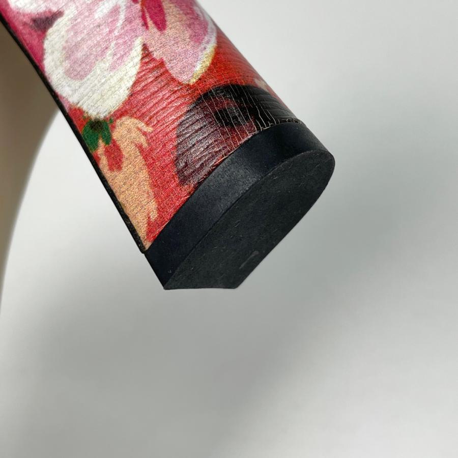 グッチ GUCCI ロゴ 花柄 パンプス 靴 パンプス GGブルームス ベージュ マルチカラー レディース 中古_2