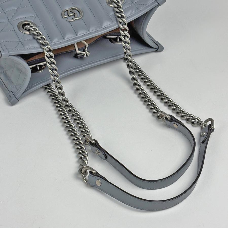 GUCCI（グッチ） GUCCI GGマーモント スモール トートバッグ チェーン 
