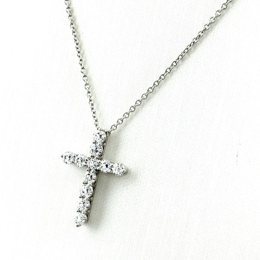 TIFFANY&Co.（ティファニー） スモールクロス ネックレス プラチナ 