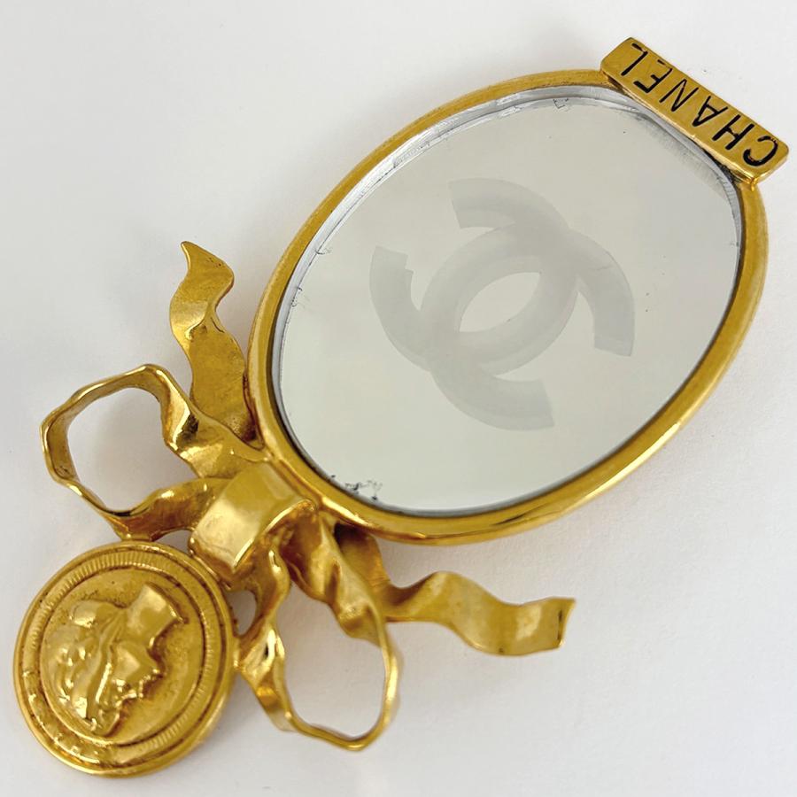 CHANEL（シャネル） ココマーク ミラー ブローチ ロゴ リボン 鏡