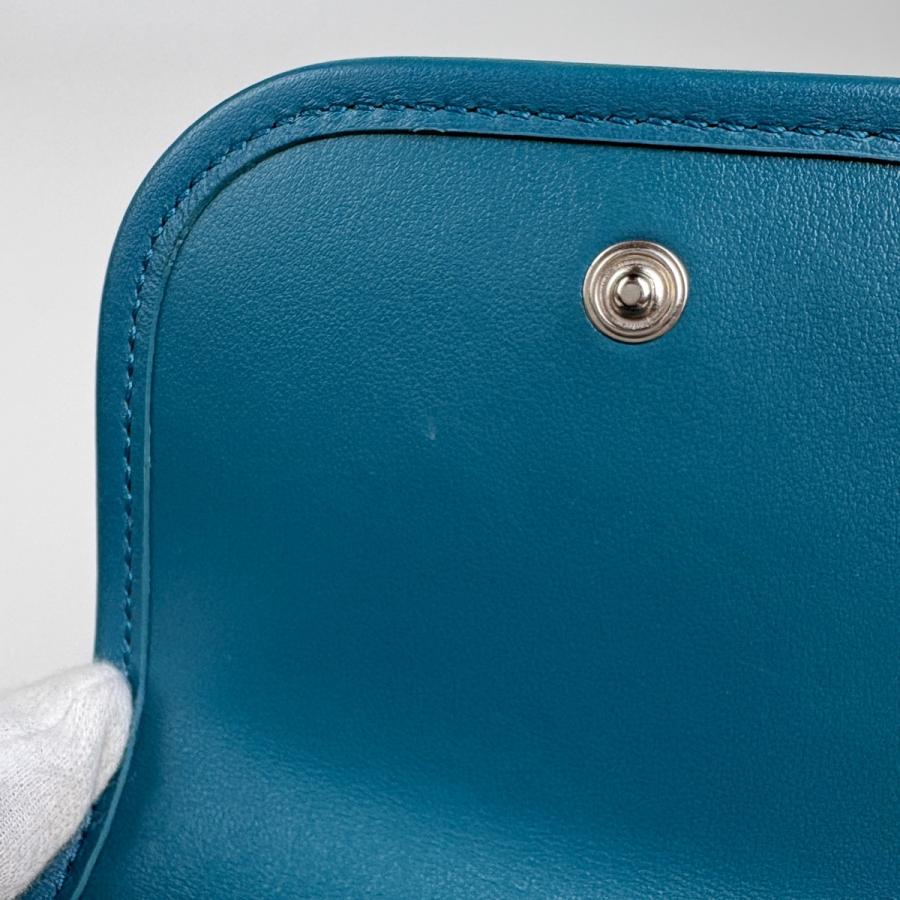 セリーヌ CELINE トリオンフ カードケース コインケース レザー グリーン レディース 中古 | CELINE | 04