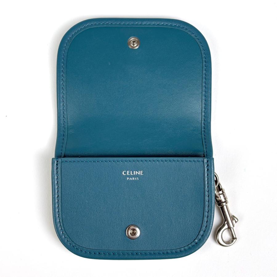 セリーヌ CELINE トリオンフ カードケース コインケース レザー グリーン レディース 中古 | CELINE | 07